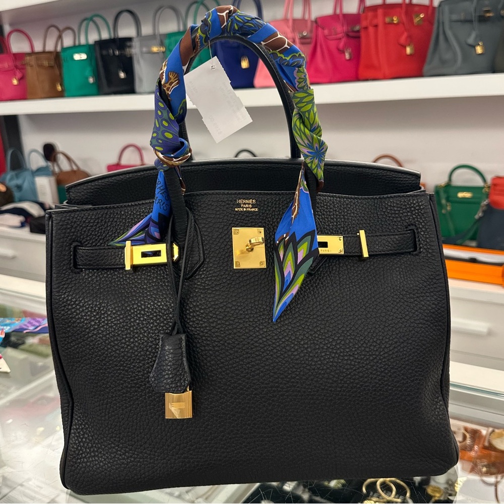 Hermes Birkin 35 black with GHW excellent condition. 2012